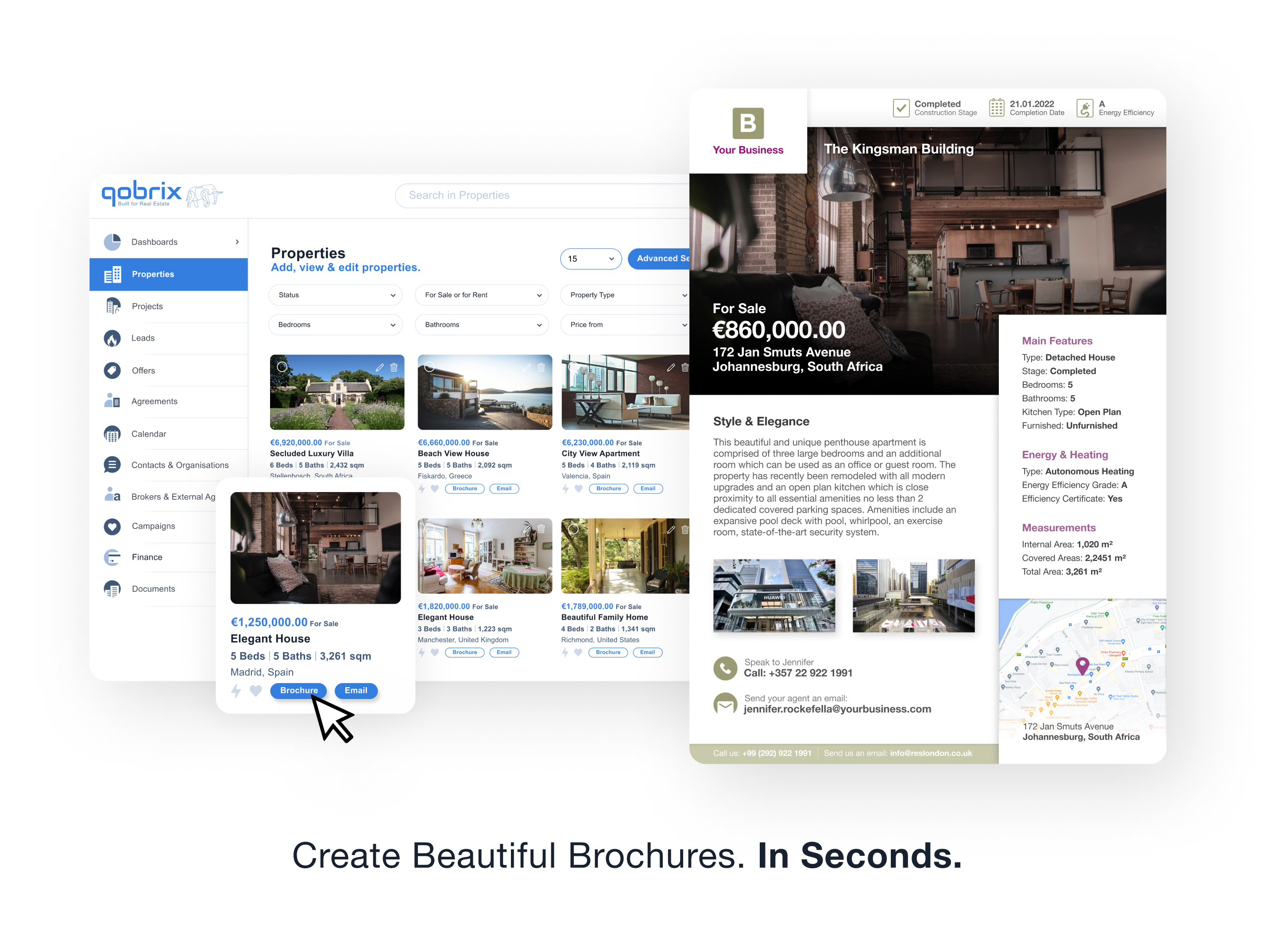 screenshot of Qobrix CRM